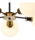 Plattsburgh Semi Ceiling 5 Light E14 IP44 15cm Round Glass Shade Brass Opal & Satin Black-7