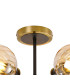 Plattsburgh Semi Ceiling 5 Light E14 IP44 15cm Round Segment Glass Shade Brass Amber Plated & Satin Black-5