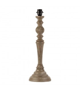 1 Light Table Light Grey Distressed Wood (Base only), E27 - 1