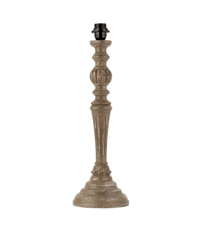 1 Light Table Light Grey Distressed Wood (Base only), E27 - 1