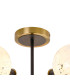 Plattsburgh Semi Ceiling 5 Light E14 IP44 15cm Round Speckled Glass Shade Brass White & Satin Black-5