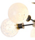 Plattsburgh Semi Ceiling 5 Light E14 IP44 15cm Round Speckled Glass Shade Brass White & Satin Black-6