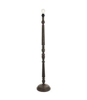 1 Light Floor Light Grey Distressed Wood (Base only), E27 - 1