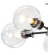 Plattsburgh Semi Ceiling 5 Light E14 IP44 15cm Round Glass Shade Satin Nickel Clear & Satin Black-6
