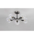 Plattsburgh Semi Ceiling 5 Light E14 IP44 15cm Round Glass Shade Satin Nickel Clear & Satin Black-8
