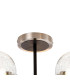 Plattsburgh Semi Ceiling 5 Light E14 IP44 15cm Round Crackled Glass Shade Satin Nickel Clear & Satin Black-5