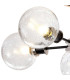 Plattsburgh Semi Ceiling 5 Light E14 IP44 15cm Round Crackled Glass Shade Satin Nickel Clear & Satin Black-6