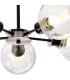 Plattsburgh Semi Ceiling 5 Light E14 IP44 15cm Round Crackled Glass Shade Satin Nickel Clear & Satin Black-7