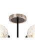 Plattsburgh Semi Ceiling 5 Light E14 IP44 15cm Round Textured Crumple Glass Shade Satin Nickel Clear & Satin Black-5
