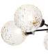 Plattsburgh Semi Ceiling 5 Light E14 IP44 15cm Round Textured Crumple Glass Shade Satin Nickel Clear & Satin Black-6