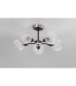 Plattsburgh Semi Ceiling 5 Light E14 IP44 15cm Round Textured Crumple Glass Shade Satin Nickel Clear & Satin Black-8