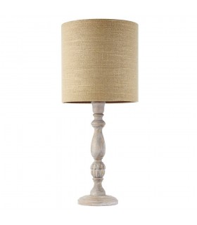 1 Light Table Light White Wash Wood (Base only), E27 - 1