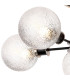 Plattsburgh Semi Ceiling 5 Light E14 IP44 15cm Round Dimpled Glass Shade Satin Nickel Clear & Satin Black-5