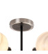 Plattsburgh Semi Ceiling 5x E14 IP44 15cm Round White & Grey Marble Effect Glass Shade Satin Nickel & Satin Black-5