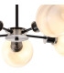 Plattsburgh Semi Ceiling 5x E14 IP44 15cm Round White & Grey Marble Effect Glass Shade Satin Nickel & Satin Black-7