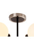 Plattsburgh Semi Ceiling 5 Light E14 IP44 15cm Round Glass Shade Satin Nickel Opal & Satin Black-5