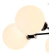 Plattsburgh Semi Ceiling 5 Light E14 IP44 15cm Round Glass Shade Satin Nickel Opal & Satin Black-6