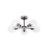 Plattsburgh Semi Ceiling 5 Light E14 IP44 15cm Round Segment Glass Shade Satin Nickel Clear & Satin Black-4