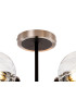 Plattsburgh Semi Ceiling 5 Light E14 IP44 15cm Round Segment Glass Shade Satin Nickel Clear & Satin Black-5