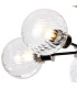 Plattsburgh Semi Ceiling 5 Light E14 IP44 15cm Round Segment Glass Shade Satin Nickel Clear & Satin Black-6