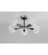 Plattsburgh Semi Ceiling 5 Light E14 IP44 15cm Round Segment Glass Shade Satin Nickel Clear & Satin Black-8