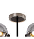 Plattsburgh Semi Ceiling 5 Light E14 IP44 15cm Round Segment Glass Shade Satin Nickel Smoke Plated & Satin Black-5