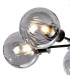 Plattsburgh Semi Ceiling 5 Light E14 IP44 15cm Round Segment Glass Shade Satin Nickel Smoke Plated & Satin Black-6