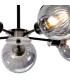Plattsburgh Semi Ceiling 5 Light E14 IP44 15cm Round Segment Glass Shade Satin Nickel Smoke Plated & Satin Black-7