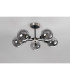 Plattsburgh Semi Ceiling 5 Light E14 IP44 15cm Round Segment Glass Shade Satin Nickel Smoke Plated & Satin Black-8