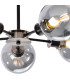 Plattsburgh Semi Ceiling 5 Light E14 IP44 15cm Round Glass Shade Satin Nickel Smoke Plated & Satin Black-7