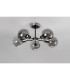 Plattsburgh Semi Ceiling 5 Light E14 IP44 15cm Round Glass Shade Satin Nickel Smoke Plated & Satin Black-8