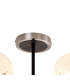Plattsburgh Semi Ceiling 5 Light E14 IP44 15cm Round Speckled Glass Shade Satin Nickel White & Satin Black-5