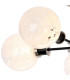 Plattsburgh Semi Ceiling 5 Light E14 IP44 15cm Round Speckled Glass Shade Satin Nickel White & Satin Black-6