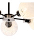 Plattsburgh Semi Ceiling 5 Light E14 IP44 15cm Round Speckled Glass Shade Satin Nickel White & Satin Black-7