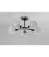 Plattsburgh Semi Ceiling 5 Light E14 IP44 15cm Round Speckled Glass Shade Satin Nickel White & Satin Black-8