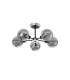 Plattsburgh Semi Ceiling 5x E14 IP44 15cm Textured Smooth/Ribbed Glass Shade Satin Nickel Smoke Plated & Satin Black-4