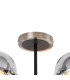 Plattsburgh Semi Ceiling 5x E14 IP44 15cm Textured Smooth/Ribbed Glass Shade Satin Nickel Smoke Plated & Satin Black-5