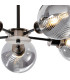 Plattsburgh Semi Ceiling 5x E14 IP44 15cm Textured Smooth/Ribbed Glass Shade Satin Nickel Smoke Plated & Satin Black-7