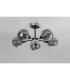 Plattsburgh Semi Ceiling 5x E14 IP44 15cm Textured Smooth/Ribbed Glass Shade Satin Nickel Smoke Plated & Satin Black-8
