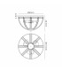 Vestal 41.5cm Round Flush 3 Light E27 Antique Brass-2