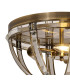 Vestal 41.5cm Round Flush 3 Light E27 Antique Brass-5
