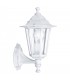 1 Light Outdoor Wall Lantern White IP44, E27 - 1