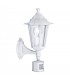 1 Light Outdoor Wall Lantern with PIR sensor White IP44, E27 - 1