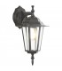 1 Light Outdoor Wall Lantern Black IP44, E27 - 1