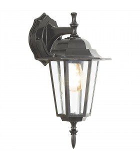 1 Light Outdoor Wall Lantern Black IP44, E27 - 1