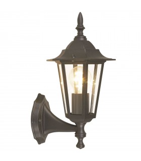 1 Light Outdoor Wall Lantern Black IP44, E27 - 1