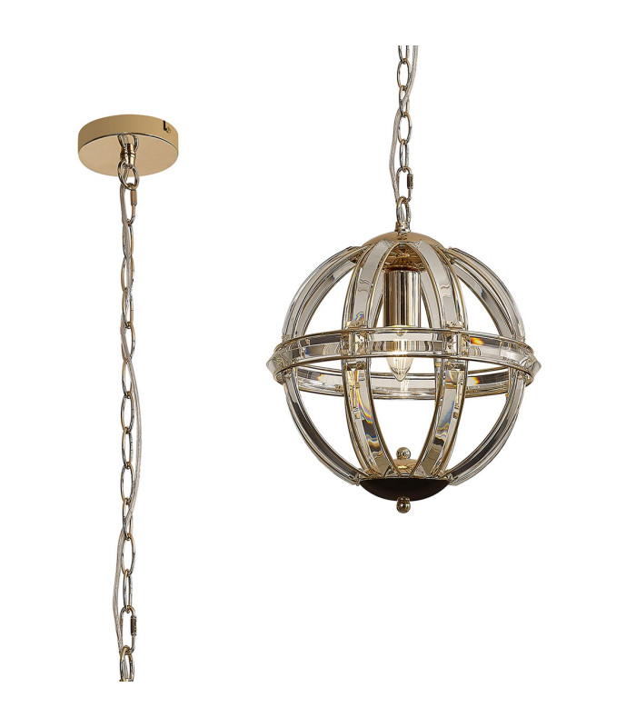 Vestal 31cm Small Round Pendant 1 Light E27 French Gold-1