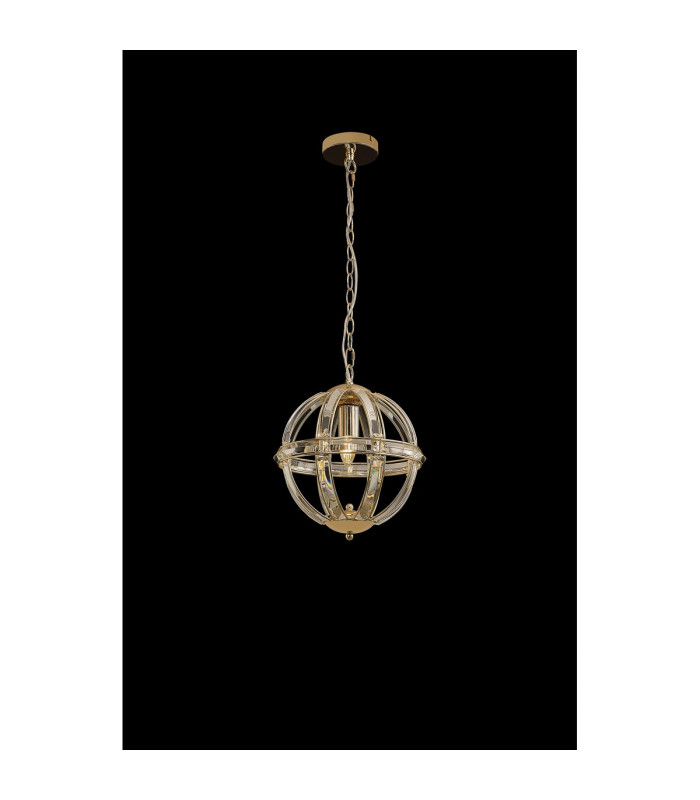 Vestal 31cm Small Round Pendant 1 Light E27 French Gold-11