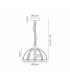 Vestal 30cm Small Dome Pendant 2 Light E27 Antique Brass-2