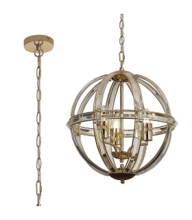 Vestal 41cm Medium Round Pendant 3 Light E27 French Gold-1